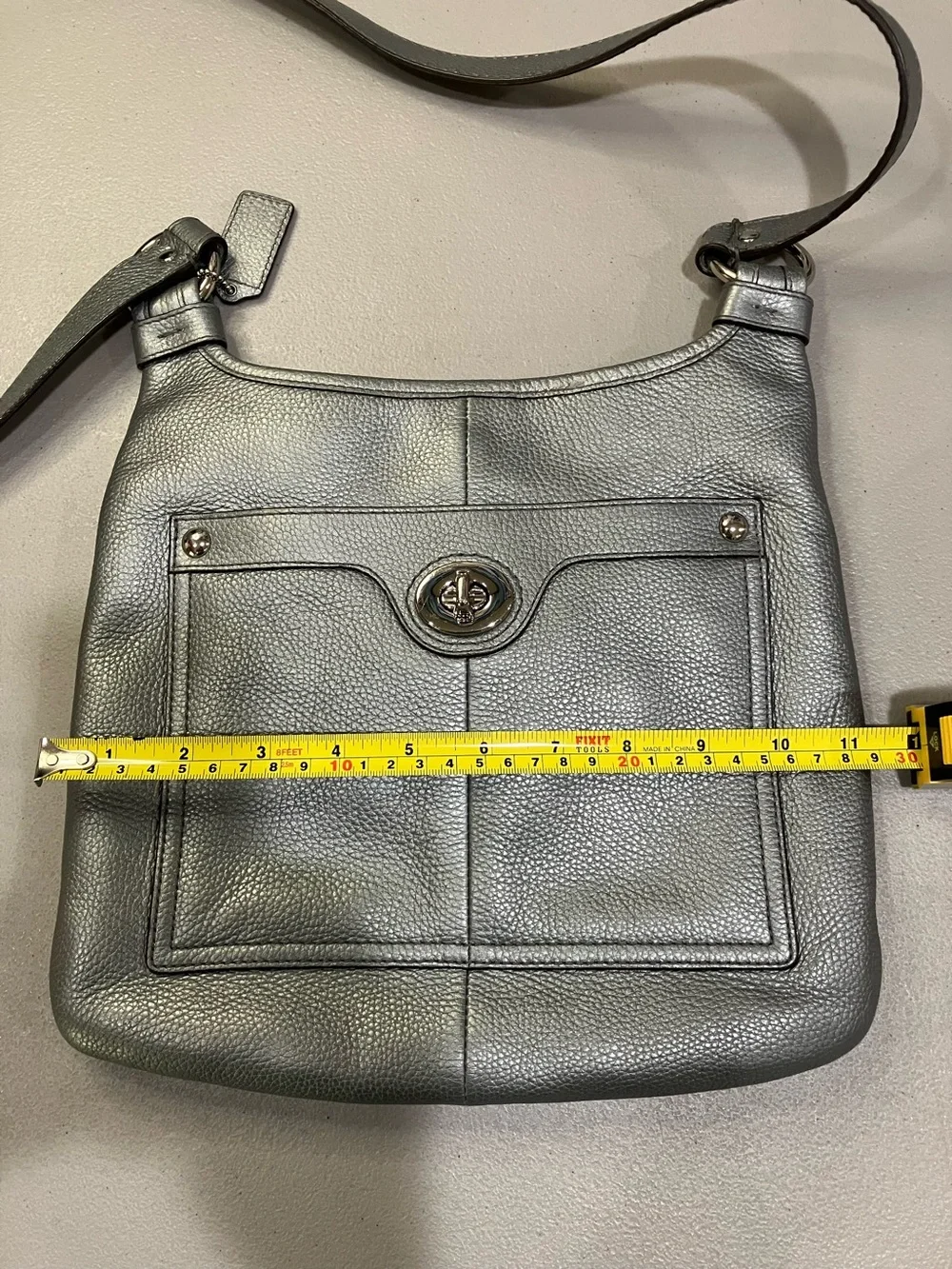 Coach Penelope Shimmer Metallic Leather Crossbody Bag #F16533
